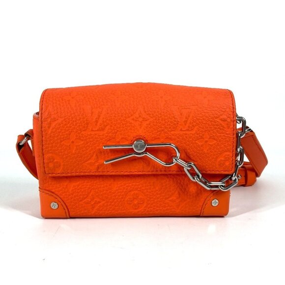 LOUIS VUITTON Orange Monogram Leather Shoulder Bag - Picture 1 of 16
